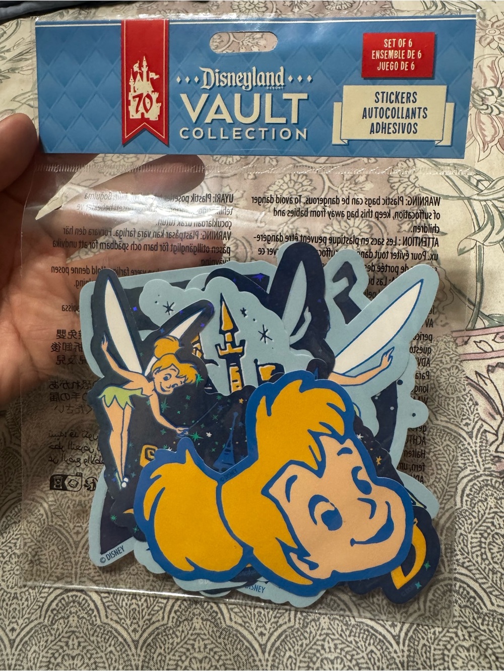 Disneyland 70th Anniversary Vault Collection Sticker Set of 6 | Disney Parks NWT